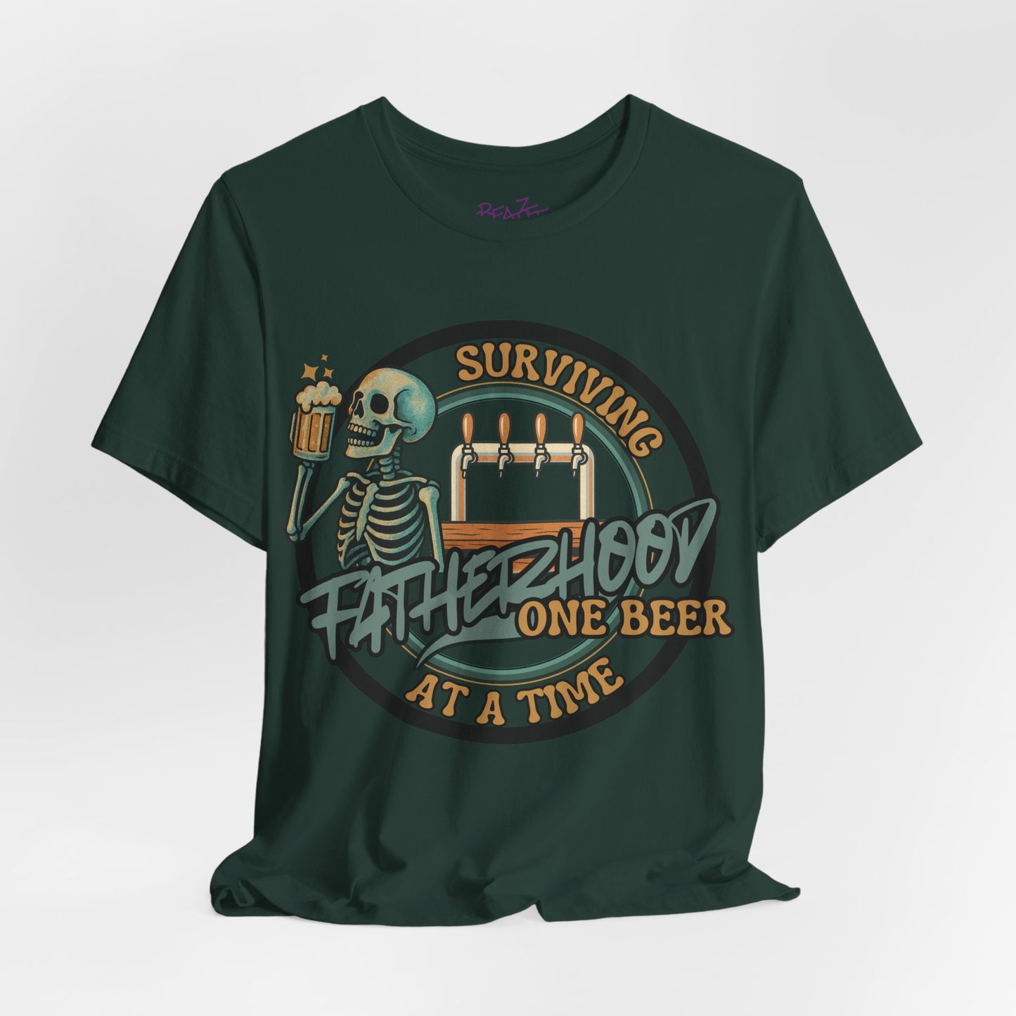 SURVIVING FATHERHOOD ONE BEER AT A TIME *Funny Dad Gift *Beer Lover Shirt *Bella+Canvas 3001 *Unisex shirt